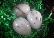 Load image into Gallery viewer, TOURMALATED QUARTZ Natural Stone Hand Carved Gemstone Egg