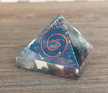 Load image into Gallery viewer, Small (25-30mm) BLOODSTONE COIL Orgone Gemstone Pyramid Small Pyramid Orgone