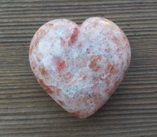 Load image into Gallery viewer, Large NATURAL SUNSTONE Gemstone Puffy Heart 60-70mm