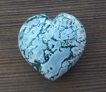 Load image into Gallery viewer, Large NATURAL TREE AGATE Gemstone Puffy Heart 60-70mm