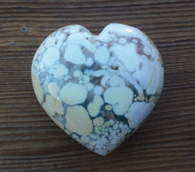 Load image into Gallery viewer, Large NATURAL FOSSIL JASPER Gemstone Puffy Heart 60-70mm