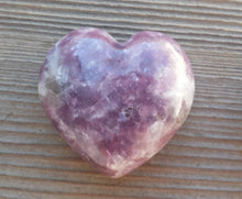 Load image into Gallery viewer, NATURAL LEPIDOLITE Gemstone Puffy Heart 40-45mm