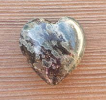 Load image into Gallery viewer, NATURAL RAINFOREST RHYOLITE Gemstone Puffy Heart 40-45mm