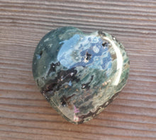 Load image into Gallery viewer, NATURAL RAINFOREST RHYOLITE Gemstone Puffy Heart 40-45mm