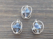 Load image into Gallery viewer, Natural SODALITE Merkaba Pendant Gemstone Merkaba Spinning Star Pendant