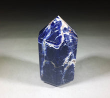 Load image into Gallery viewer, NATURAL SODALITE Carved Faceted Point Gemstone Crystal Point