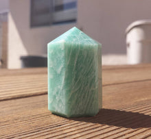 Load image into Gallery viewer, NATURAL AMAZONITE Carved Faceted Point Gemstone Crystal Point
