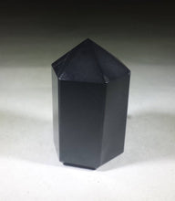 Load image into Gallery viewer, NATURAL BLACK OBSIDIAN Carved Faceted Point Gemstone Crystal Point