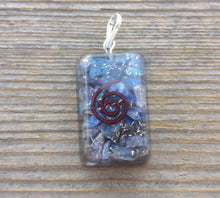 Load image into Gallery viewer, ORGONE LAPIS LAZULI Gemstone Rectangle Pendant Orgone (One)