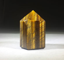 Load image into Gallery viewer, NATURAL TIGER EYE Carved Faceted Point Gemstone Crystal Point