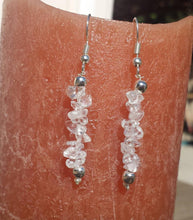Load image into Gallery viewer, Natural CLEAR QUARTZ Handmade Gemstone Chip EARRINGS