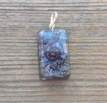 Load image into Gallery viewer, ORGONE LAPIS LAZULI Gemstone Rectangle Pendant Orgone (One)