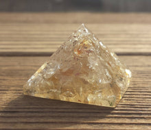 Load image into Gallery viewer, Small (25-30mm) CITRINE Orgone Gemstone Pyramid Small Pyramid Orgone