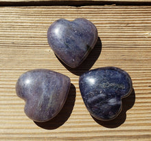 Load image into Gallery viewer, NATURAL IOLITE Gemstone Puffy Heart 40-45mm
