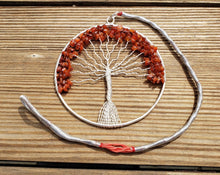 Load image into Gallery viewer, Natural CARNELIAN Tree Of Life Large Suncatcher Decoration Stone Gemstone
