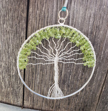 Load image into Gallery viewer, Natural PERIDOT Tree Of Life Large Suncatcher Decoration Stone Gemstone