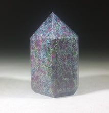 Load image into Gallery viewer, NATURAL RUBY In KYANITE Carved Faceted Point Gemstone Crystal Point