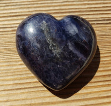 Load image into Gallery viewer, NATURAL IOLITE Gemstone Puffy Heart 40-45mm