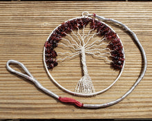 Load image into Gallery viewer, Natural GARNET Tree Of Life Large Suncatcher Decoration Stone Gemstone