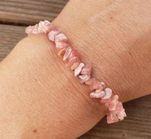 Load image into Gallery viewer, RHODOCHROSITE Natural Stone Gemstone Stretchy Chip Bracelet