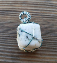 Load image into Gallery viewer, RAINBOW MOONSTONE Netted (Macrame) Tumbled Stone Pendant Stone Natural Gemstone