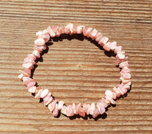 Load image into Gallery viewer, RHODOCHROSITE Natural Stone Gemstone Stretchy Chip Bracelet