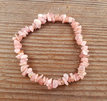 Load image into Gallery viewer, RHODOCHROSITE Natural Stone Gemstone Stretchy Chip Bracelet