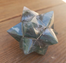 Load image into Gallery viewer, LARGE 12 Point GEMSTONE MERKABA Star Natural Bloodstone Rare (One)