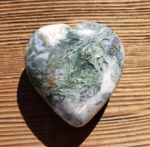 Load image into Gallery viewer, Large NATURAL MOSS AGATE Stone Gemstone Puffy Heart 60-70mm