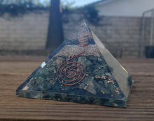 Load image into Gallery viewer, Extra Large (70-75mm)  JADE Orgone Gemstone Pyramid X-Large Pyramid Orgone