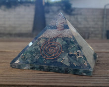 Load image into Gallery viewer, Extra Large (70-75mm)  JADE Orgone Gemstone Pyramid X-Large Pyramid Orgone