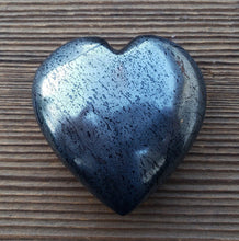 Load image into Gallery viewer, Large NATURAL HEMATITE Gemstone Puffy Heart 60-70mm