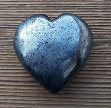 Load image into Gallery viewer, Large NATURAL HEMATITE Gemstone Puffy Heart 60-70mm