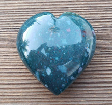 Load image into Gallery viewer, Large NATURAL BLOODSTONE Gemstone Puffy Heart 60-70mm