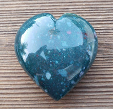 Load image into Gallery viewer, Large NATURAL BLOODSTONE Gemstone Puffy Heart 60-70mm