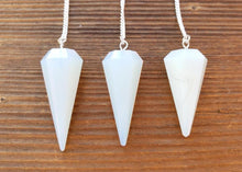 Load image into Gallery viewer, OPALITE Natural Stone Gemstone Faceted Pendulum