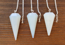 Load image into Gallery viewer, OPALITE Natural Stone Gemstone Faceted Pendulum