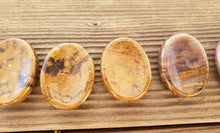 Load image into Gallery viewer, PETRIFIED WOOD Worry Stone Natural Stone Hand Carved Gemstone Worry Stone