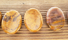 Load image into Gallery viewer, PETRIFIED WOOD Worry Stone Natural Stone Hand Carved Gemstone Worry Stone