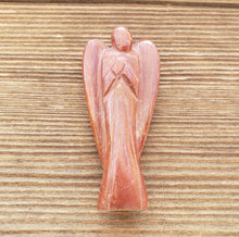 Load image into Gallery viewer, 3" RED JASPER ANGEL Natural Handcarved Stone Gemstone