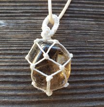 Load image into Gallery viewer, SMOKEY QUARTZ Netted (Macrame) Tumbled Stone Pendant Stone Natural Gemstone