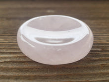 Load image into Gallery viewer, ROSE QUARTZ Sphere Stand Natural Stone Hand Carved Gemstone Sphere Stand