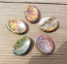 Load image into Gallery viewer, FANCY JASPER Worry Stone Natural Stone Hand Carved Gemstone Worry Stone