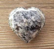 Load image into Gallery viewer, Large NATURAL LARVAKITE Gemstone Puffy Heart 60-70mm
