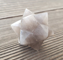 Load image into Gallery viewer, LARGE 12 Point GEMSTONE MERKABA Star Natural Smokey Quartz Rare (One)