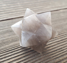 Load image into Gallery viewer, LARGE 12 Point GEMSTONE MERKABA Star Natural Smokey Quartz Rare (One)