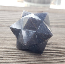 Load image into Gallery viewer, LARGE 12 Point GEMSTONE MERKABA Star Natural Blue Aventurine Rare (One)