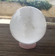 Load image into Gallery viewer, ROSE QUARTZ Sphere Stand Natural Stone Hand Carved Gemstone Sphere Stand