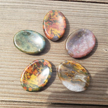 Load image into Gallery viewer, FANCY JASPER Worry Stone Natural Stone Hand Carved Gemstone Worry Stone