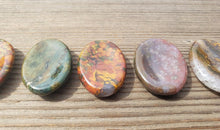 Load image into Gallery viewer, FANCY JASPER Worry Stone Natural Stone Hand Carved Gemstone Worry Stone